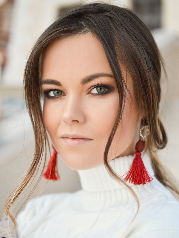 Red tassel earrings